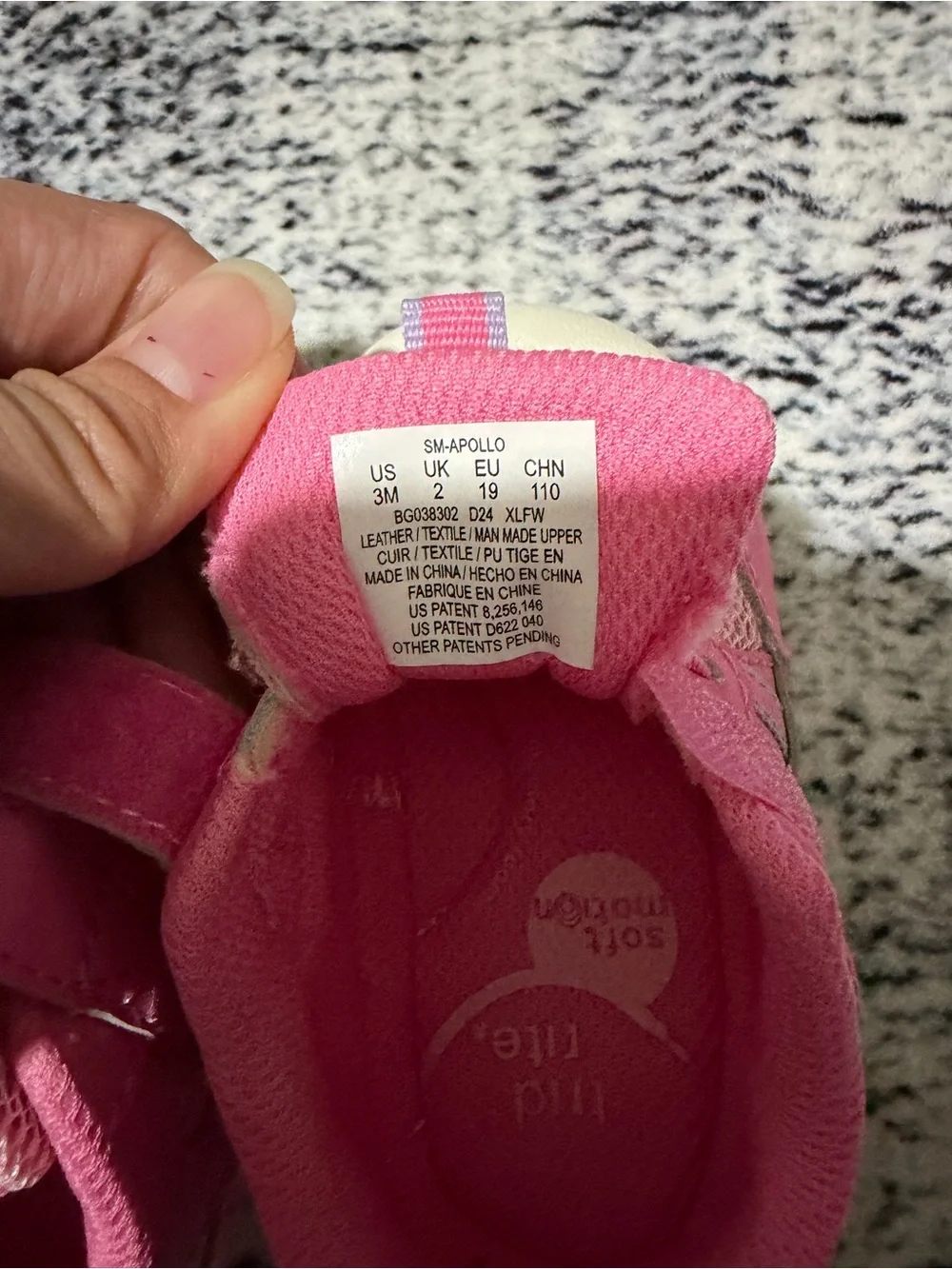 Stride Rite Pink Mesh Velcro Baby Walker Shoes